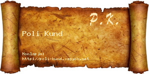 Poli Kund névjegykártya